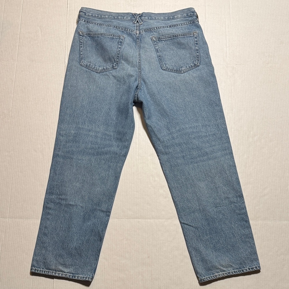 ALEX MILL Bev Jeans Mid Rise Relaxed Straight Vintage Light Indigo Wash 32/30 - Picture 15 of 16
